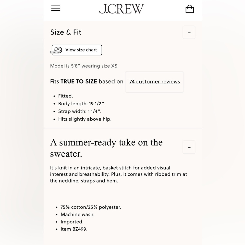 J Crew basket-stitch sweater-tank S - Picture 6 of 6